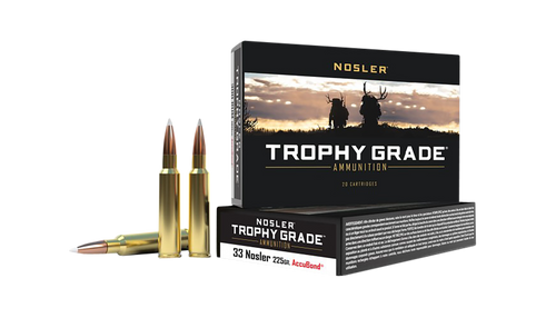 Nosler 60098 Trophy Grade  33Nosler 225gr Nosler AccuBond 20 Per Box/10 Case                                                                                                                            