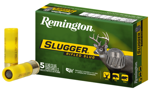 Remington Ammunition 20616 Slugger  20 Gauge 2.75" 5/8 oz Rifled Slug Shot 5 Per Box/ 50 Cs                                                                                                             