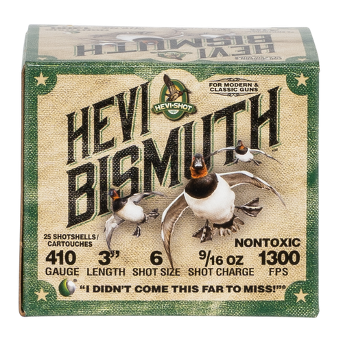 HEVI-Shot HS19006 HEVI-Bismuth  410Gauge 3" 9/16oz Bismuth 6Shot 25 Per Box/10 Case                                                                                                                     