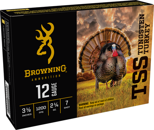 Browning Ammo B193921247 TSS Tungsten Turkey 12Gauge 3.50" 2 1/4oz Tungsten 7Shot 5 Per Box/10 Case                                                                                                     