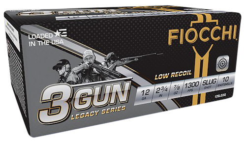 Fiocchi 12SLG3G 3-Gun Match Legacy Series 12Gauge 2.75" 7/8oz SlugShot 10 Per Box/25 Case                                                                                                               
