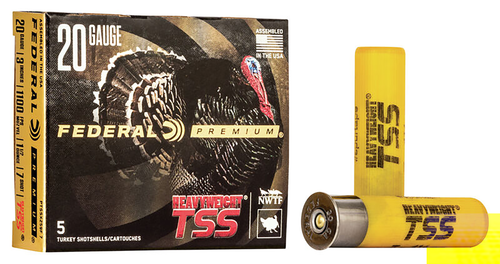 Federal PTSSX259F7 Premium Turkey Heavyweight TSS 20Gauge 3" 1 1/2oz 7Shot 5 Per Box/50 Case                                                                                                            