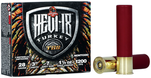 HEVI-Shot HS7287 HEVI-18 TSS Turkey 28Gauge 3" 1 1/4oz Tungsten 7Shot 5 Per Box/10 Case                                                                                                                 