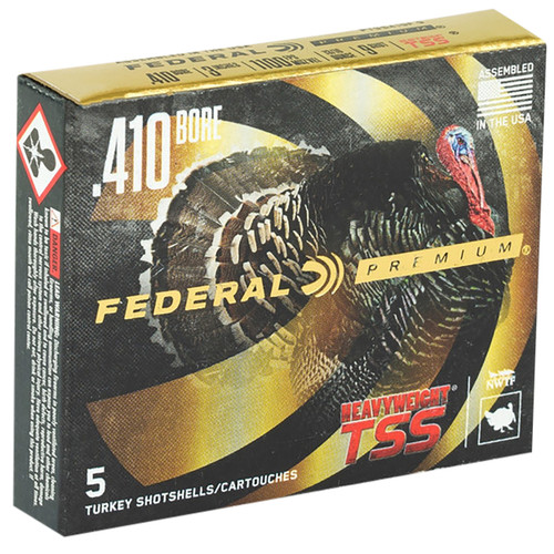 Federal PTSS419F7 Premium Turkey Heavyweight TSS 410Gauge 3" 13/16oz 7Shot 5 Per Box/10 Case                                                                                                            