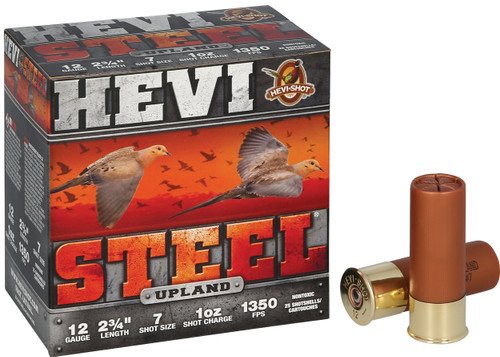 HEVI-Shot HS61227  Upland 12Gauge 2.75" 1oz 7Shot 25 Per Box/10 Case                                                                                                                                    