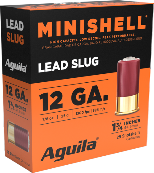 Aguila 1CHB1386 Minishell  12Gauge 1.75" 7/8oz 25 Per Box/10 Case                                                                                                                                       