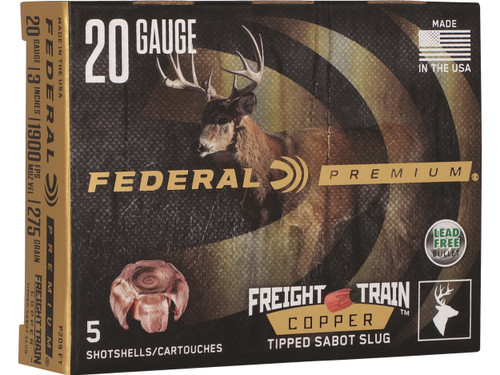 Federal P209FT Premium Freight Train 20Gauge 3" SlugShot 5 Per Box/10 Case                                                                                                                              