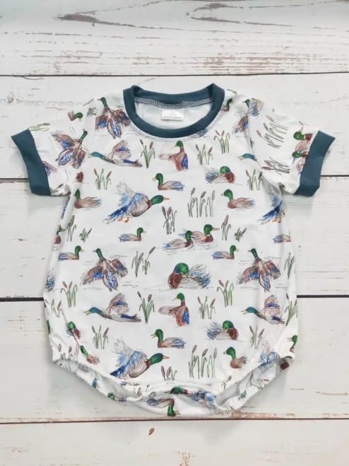 BABY BOY DUCK PRINT BUBBLE