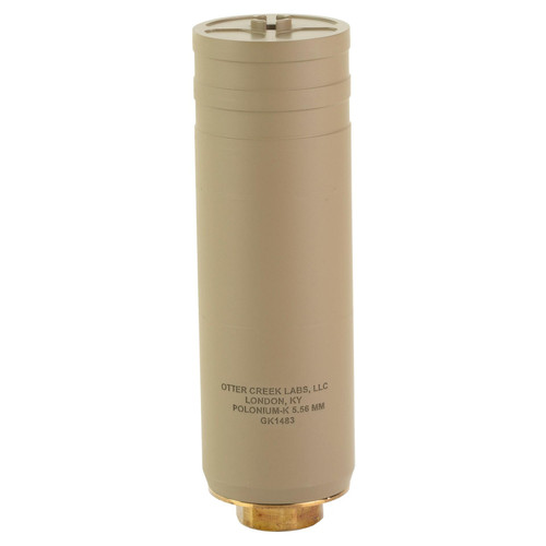 Otter Creek Labs Polonium K Direct Thread Suppressor 5.56mm 1.62 Diameter 4.8" Length FDE