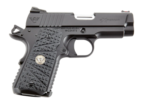 Wilson Combat XPSC9 eXperior Sentinel Sub-Compact Frame 9mm Luger 10+1 3.50" Stainless Match Grade Barrel, Black Armor-Tuff Carbon Steel Serrated Slide, Black Armor-Tuff Aluminum Frame w/Beavertail Bl