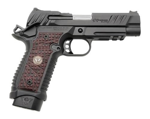Wilson Combat XPDCOPR9A eXperior Commander Frame 9mm Luger 15+1 4.25" Stainless Match Grade Barrel, Black Armor-Tuff Carbon Steel Serrated Slide & Frame w/Accessory Rail & Beavertail, Black G10 TRAK G