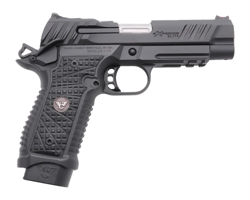 Wilson Combat XPDCOPR9 eXperior Commander Frame 9mm Luger 15+1 4.25" Stainless Match Grade Barrel, Black Armor-Tuff Carbon Steel Serrated Slide & Frame w/Accessory Rail & Beavertail, Black G10 TRAK Gr