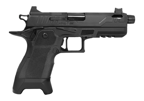 Oa Defense OA2311COMPACTPROPTBBLK 2311 Pro Compact 9mm Luger 17+1 4.25" Black DLC Threaded Barrel, Black Steel Optic Ready/Serrated Slide, Black Aluminum Frame w/Picatinny Rail, Black Polymer Grip, Am