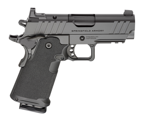 Springfield Armory PH9114AOSLC 1911 DS Prodigy Sub-Compact Frame 9mm Luger 10+1 3.50" Black DLC Match Grade Barrel, Black Cerakote Carbon Steel Optic Ready/Serrated Slide & Frame w/Beavertail & Picati