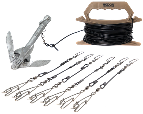Higdon Outdoors 30340 Battleship Jerk Rig PVC Coated Steel                                                                                                                                              