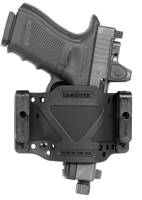 Limbsaver 12507 CrossTech Compact Leather IWB/OWB Black Polymer Belt Clip Ambidextrous                                                                                                                  