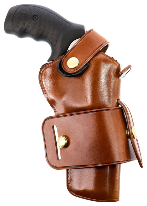 Galco WG2104 Wheelgunner 2.0  OWB Tan Leather Belt Slide Fits S&W L Frame/Ruger Security-Six Fits 4" Barrel Ambidextrous                                                                                