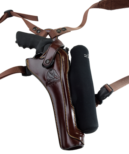 Galco KH172H Kodiak Hunter Chest Holster Havana Brown Leather Shoulder/Torso Strap Fits S&W X Frame 8.375" Right Hand                                                                                   