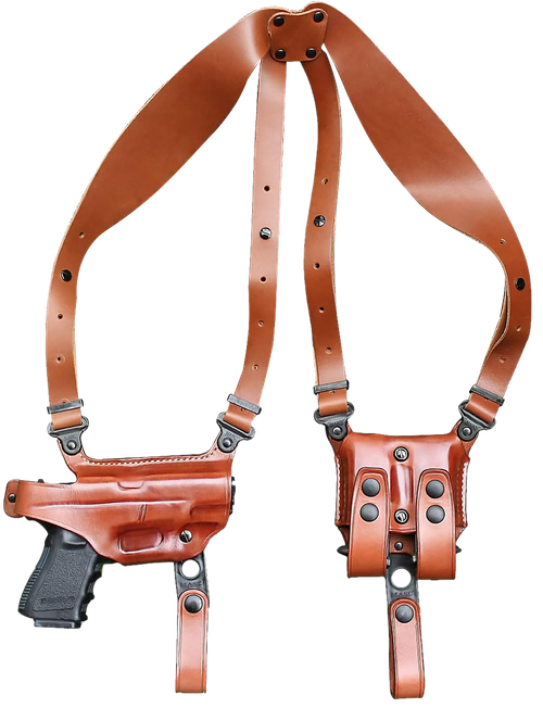 1791 Gunleather NSS2.4CBRHR  Optic Ready Shoulder Horizontal Brown Fits Sig P320 Right Hand                                                                                                             
