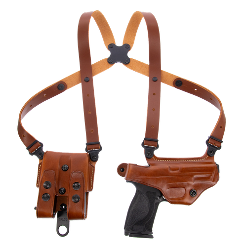 Galco MC212 Miami Classic Shoulder System Size Fits Chest Up To 56" Tan Leather Fits 1911 Fits 3-3.50" Barrel Right Hand                                                                                