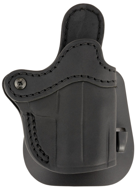 1791 Gunleather ORPDHCSBLR Paddle Holster Optic Ready OWB Size Compact Black Leather Compatible w/Glock 43/Taurus GX4/Sig P365, Paddle Mount, Right Hand                                                