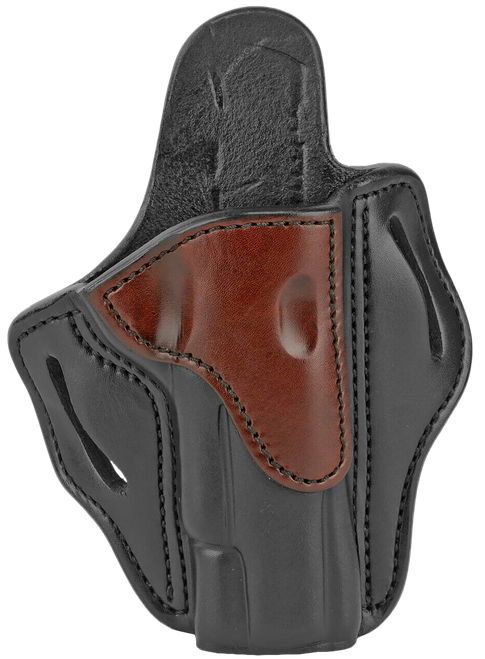 1791 Gunleather BH1BLBR BH1  OWB 01 Brown on Black Leather Belt Slide Fits 4-5" 1911                                                                                                                    