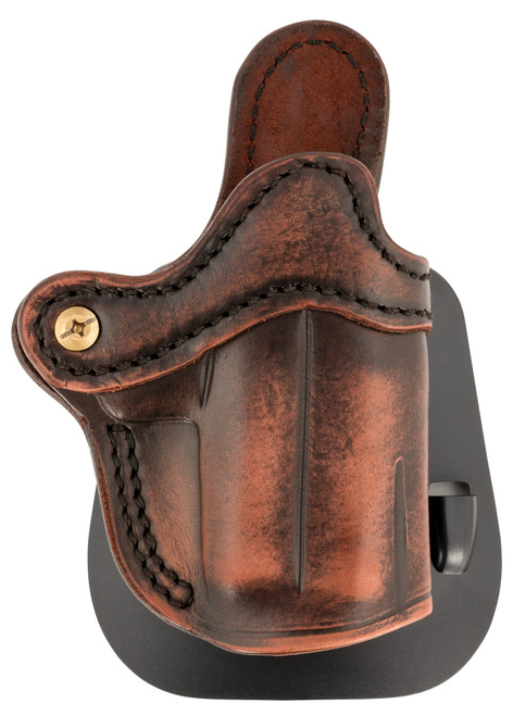 1791 Gunleather ORPDHCVTGR Paddle Holster Optic Ready OWB Size Compact Vintage Leather Paddle Fits Glock 43 Fits Sig P365 Fits Taurus GX4 Right Hand                                                    