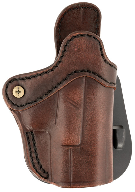 1791 Gunleather ORPDH21VTGR Paddle Holster Optic Ready OWB Size 2.1 Vintage Leather Paddle Fits S&W M&P Shield Fits Glock 17 Fits Springfield XD9 Right Hand                                            