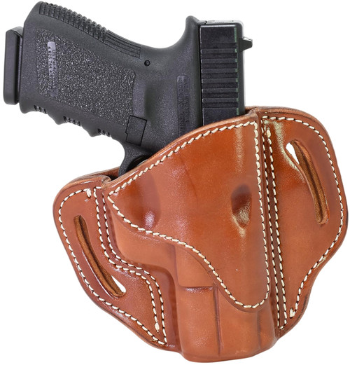 1791 Gunleather BH21CBRR BH2.1  OWB Size 2.1 Classic Brown Leather Belt Slide Compatible w/Glock 17/S&W M&P Shield/Springfield XD Right Hand                                                            