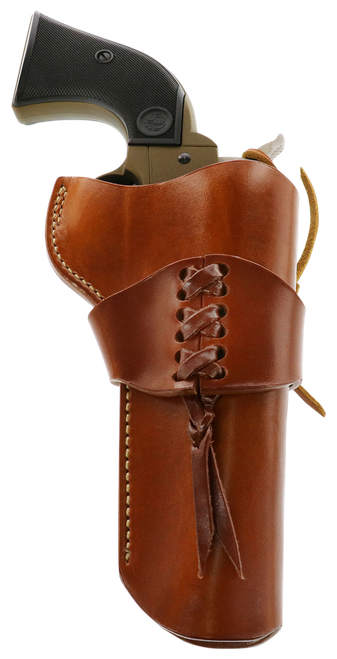 Galco WWR320 Wrangler  OWB Tan Leather Belt Loop Fits Ruger Wrangler Right Hand Compatible w/ Wrangler Cartridge Belt                                                                                   