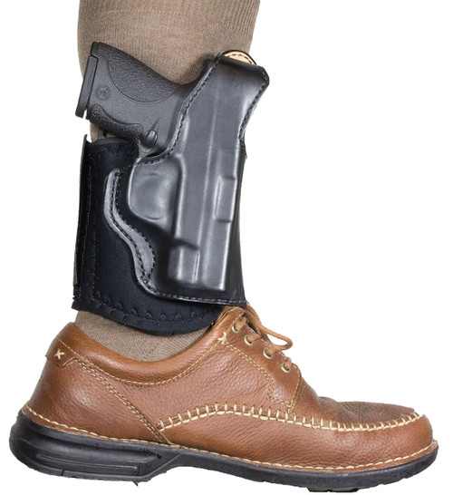 DeSantis Gunhide 014PC8JZ0 Die Hard Rig  Ankle Tan Leather/Sheepskin Fits Sig P365 Fits Sig P365 SAS Right Hand                                                                                         