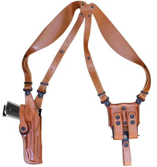 1791 Gunleather NSS2.4CBRVR  Optic Ready Shoulder Vertical Brown Fits Sig P320 Right Hand                                                                                                               