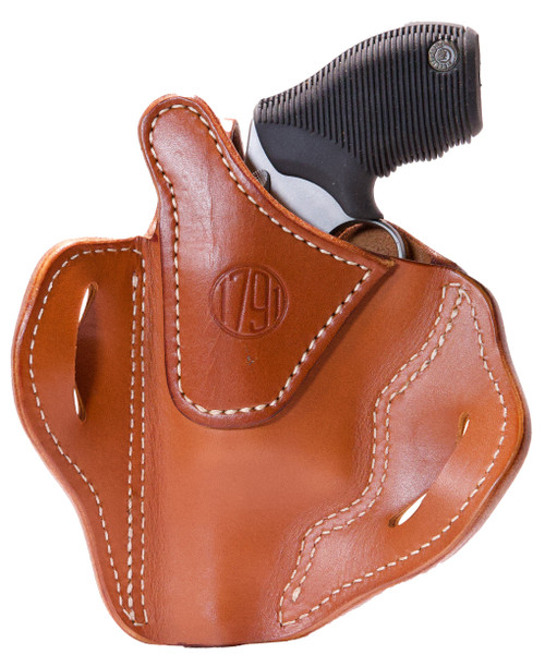 1791 Gunleather RVHX3CBRR RVHX-3  OWB Size 03 Classic Brown Leather Belt Slide Right Hand                                                                                                               
