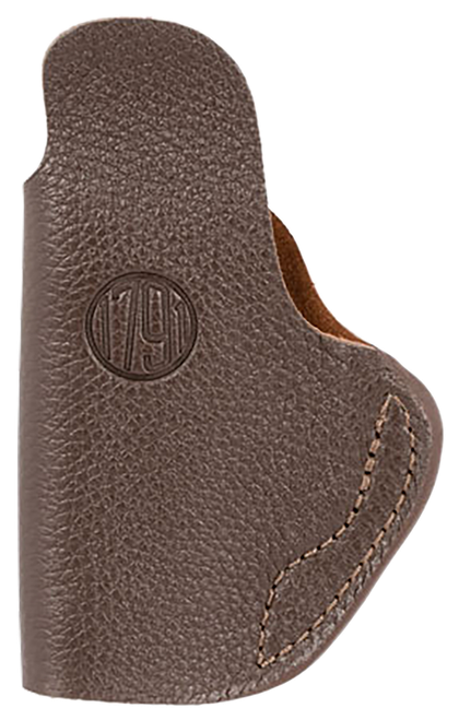 1791 Gunleather FCD1BRWR Fair Chase  IWB Size 01 Classic Brown Deer Hide Belt Clip Fits Ruger LCP 380/S&W Bodyguard Right Hand                                                                          