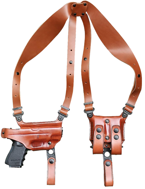 1791 Gunleather NSS2.1CBRHR  Optic Ready Shoulder Horizontal Brown Fits Glock 17 Right Hand                                                                                                             