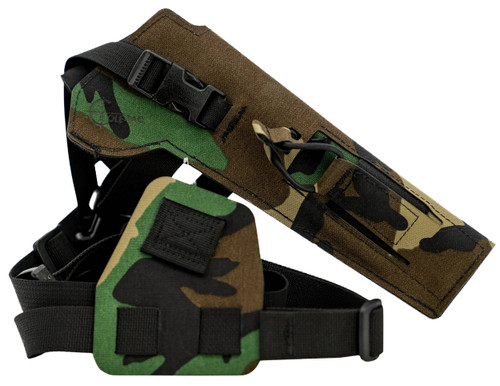 Cole-tac VW206 Varmint Wrangler Pistol Holder Chest M81 Woodland Left Hand                                                                                                                              