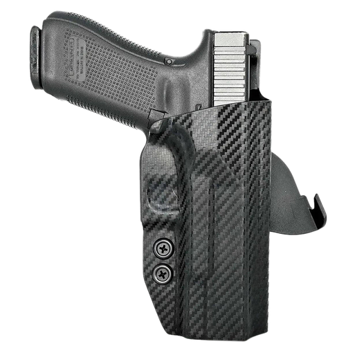 Rounded Gear GLK172231CFRHOWBPDL  Paddle Holster OWB Black Carbon Fiber Kydex Fits Glock 17 Right Hand                                                                                                  