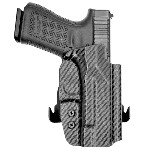 Rounded Gear GLK192332CFRHOWBPDL  Paddle Holster OWB Black Carbon Fiber Kydex Fits Glock 19 Right Hand                                                                                                  