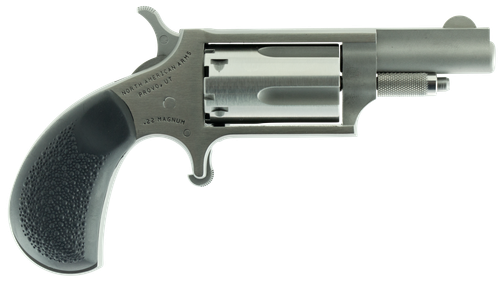 North American Arms 22MGRC Mini-Revolver  Sports South Exclusive 22 WMR 5 Shot 1.63" Stainless Steel Barrel, Frame & Cylinder, Black Rubber Grip, Exposed Hammer                                        