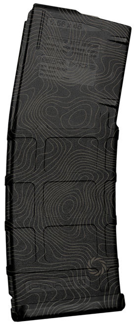 Weapon Works 228053 PMAG GEN M2 MOE 30rd Fits AR/M4 Laser Topo Polymer                                                                                                                                  
