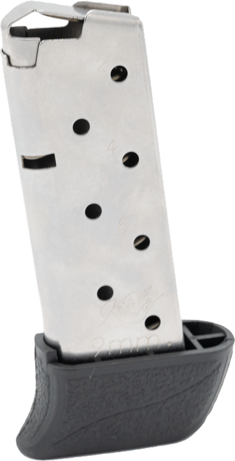 Kimber Mfg, Inc 1200848A Micro 9  8rd Extended 9mm Luger Silver Stainless Steel                                                                                                                         