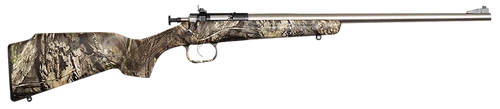 Crickett KSA2166 Youth  22 LR 1rd 16.12" Stainless Steel Barrel, Fixed Front/Adjustable Rear Peep Sights, Mossy Oak Break-Up Synthetic Stock w/11.5" LOP, Rebounding Firing Pin Safety                  