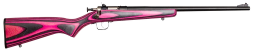 Crickett KSA2225 Youth  22 LR 1rd 16.12" Blued Barrel & Receiver, Fixed Front/Adjustable Rear Peep Sights, Pink/Black Laminate Stock w/11.5" LOP, Rebounding Firing Pin Safety                          