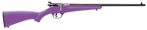 Savage Arms 13783 Rascal  Youth 22 LR 1rd 16.13" Matte Black Sporter Barrel, Matte Black Carbon Steel Receiver, Purple Fixed Synthetic Stock, Right Hand                                                