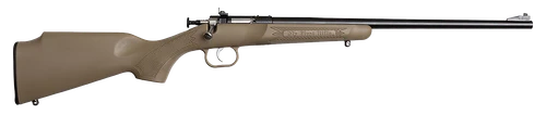 Crickett KSA2235 Youth  22 LR 1rd 16.12" Blued Barrel & Receiver, Fixed Front/Adjustable Rear Peep Sights, Desert Tan Synthetic Stock w/11.5" LOP, Rebounding Firing Pin Safety                         