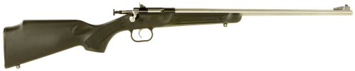 Crickett KSA2245 Youth  22 LR 1rd  16.12" Stainless Steel Barrel, Fixed Front/Adjustable Rear Peep Sights, Black Synthetic Stock w/11.5" LOP, Rebounding Firing Pin Safety                              