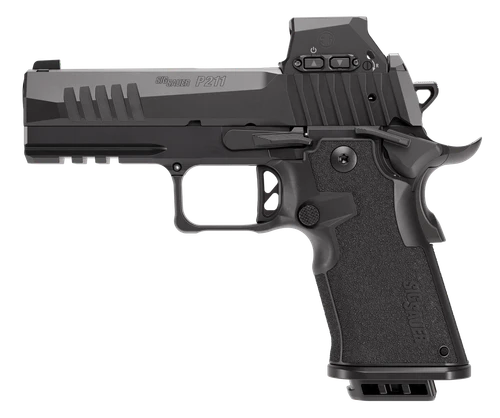 Sig Sauer 211CA9BXR3RXSL P211 w/Optic Carry 9mm Luger 21+1 4.20" Black Bull Barrel, Black Nitron Stainless Steel Slide w/ROMEO-X SIG-LOC, Black Aluminum Frame w/Picatinny Rail, Textured Grip          