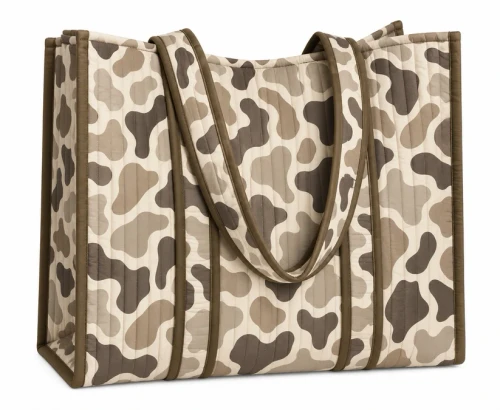 QUILTED TOTE CAMO