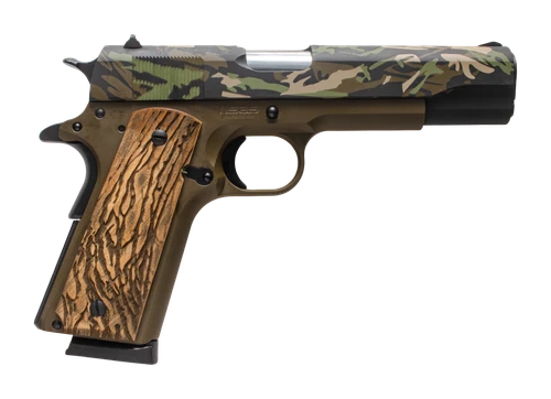 Tisas Arms Customs 10100518AA8 1911 A1 Service Backwoods ports South Exclusive 45 ACP 7+1 5" Carbon Steel Serrated Slide & Frame w/Beavertail                                                           