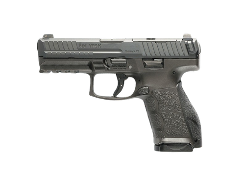HK 81001238 VP9 A1 K-B Compact Frame 9mm Luger 15+1 4.03" Steel Optic Ready Slide, Black Polymer Frame w/Picatinny Rail, Textured Grip                                                                  